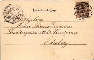 1900 Kismarton, Eisenstadt; Városháza, Fő utca. Anton Pinter kiadása / town hall, street (kis szakad...