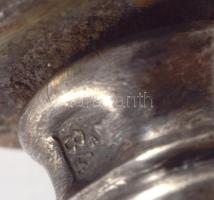 5 darab ezüst (Ag) nyelű kés, villa, h: 18 cm