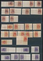 Olaszország részére 1918 Osztrák-magyar katonai posta Ortspostmarke sorozat 42 klf ívszéli bélyeg / ...