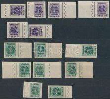 Olaszország részére 1918 Osztrák-magyar katonai posta Ortspostmarke sorozat 42 klf ívszéli bélyeg / ...