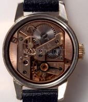 Omega Seamaster női karóra, mechanikus, pontosan jár, bőr szíjjal, karcokkal, d: 22mm