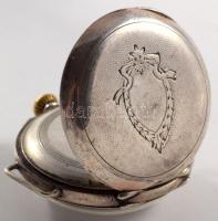 Ezüst (Ag) tokos zsebóra, jelzett, szervizelendő, d: 32mm