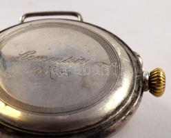 Ezüst (Ag) tokos zsebóra, jelzett, szervizelendő, d: 32mm