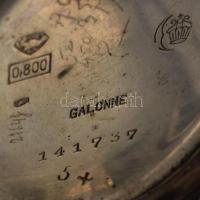 Ezüst (Ag) tokos zsebóra, jelzett, szervizelendő, d: 32mm