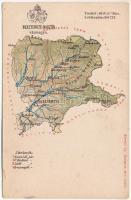 Beszterce-Naszód vármegye térképe. Kiadja Károlyi Gy. / Map of Bistrita-Nasaud county (szakadás / tear)