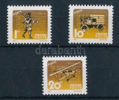 1987 Portó sor minden létező értéke (1Ft, 10Ft, 20Ft) matt gumival