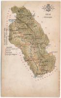 Csík vármegye térképe. Kiadja Károlyi Gy. / Map of Ciuc county (r)