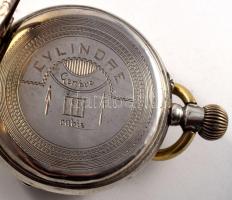 Ezüst (Ag) tokos zsebóra, működik, bruttó 66g, d: 45mm