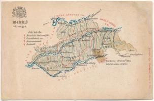 Kis-Küküllő vármegye térképe. Kiadja Károlyi Gy. / Map of Tarnava-Mica county (r)