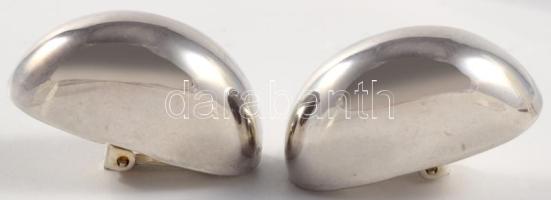 Iparművész ezüst (Ag) fülbevaló pár, klipsz, jelzés nélkül, h: 4 cm, 16g