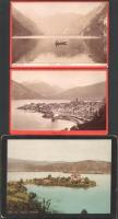 cca 1880 12 db osztrák városképes fotó: Zell am See, Königsee, Salzburg, Berchtesgaden, Salzkammergu...