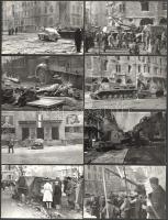 1956 Budapest, a forradalom eseményei képeken, 22 db fotó, 9×14 cm