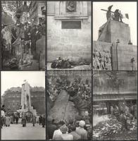 1956 Budapest, a forradalom eseményei képeken, 22 db fotó, 9×14 cm