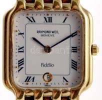 Raymond Weil női karóra, quartz, aranyozott fém szíjjal, napkijelzéssel, 3x2,5 cm