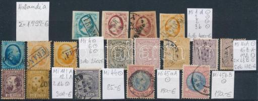 Hollandia 17 db klasszikus bélyeg / Netherlands 17 classic stamps (Mi EUR 1.797,-)