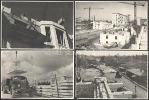 cca 1937-1953 Moszkva, Stalinka épületek építése, 18 db fotó, 11×17 cm / Stalin-era buildings in Mos...