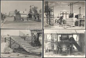 cca 1937-1953 Moszkva, Stalinka épületek építése, 18 db fotó, 11×17 cm / Stalin-era buildings in Mos...