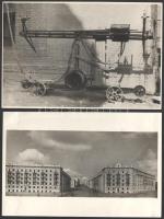 cca 1937-1953 Moszkva, Stalinka épületek építése, 18 db fotó, 11×17 cm / Stalin-era buildings in Mos...