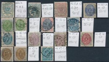 Dánia 1864-1870 15 db klasszikus bélyeg / Denmark 1864-1870 15 classic stamps (Mi EUR 1.770,-)