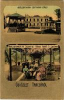 1909 Tarcsa, Tarcsafürdő, Bad Tatzmannsdorf; Batthyány szálloda, Károly-forrás és kolonád. Hönigmann Jakab kiadása / hotel, spa, mineral spring source and colonnade (EK)