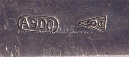 Weltzmunder részben ezüst (Ag) öngyújtó, jelzett, 4,5x4,5 cm, bruttó 67g