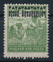 Nyugat-Magyarország III. 1921 Arató 50f fordított felülnyomattal, Hadsereg Fővezérség és Bodor vizsgálójellel / Mi 24 with inverted overprint. Sign: Bodor
