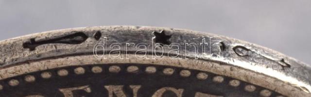 3 darab 1 koronás ezüst (Ag) érméből készült bross, h: 6 cm, bruttó 16g