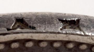 3 darab 1 koronás ezüst (Ag) érméből készült bross, h: 6 cm, bruttó 16g