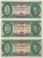 1962. 10Ft + 1969. 10Ft (2x) T:F egyik szép papír