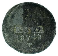 Ausztria / Cseh Királyság 1743. 1kr Sn szükségpénz "Mária Terézia" Cheb (0,64g) T:VF oxidá...