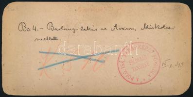 cca 1910 Miskolc, avasi barlanglakás, sztereófotó, feliratozva, 9×17,5 cm