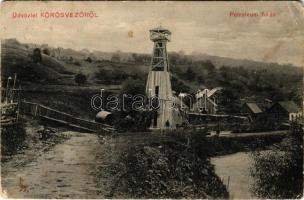 1912 Kőrösmező, Körösmező, Jaszinya, Jasina, Yasinia; Petróleum fúrás, olajfúrótorony, olajmező / oil plant, oil drilling tower (EK)