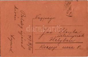 1927 Boldog újévet! Téli táj ezüstös művészlap / New Year greeting art postcard, landscape in winter