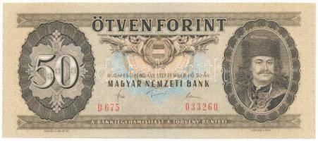 1980. 50Ft "D675 033260" T:AU, hullámos papír Adamo F22