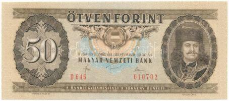 1980. 50Ft "D646 010702" T:AU, hullámos papír Adamo F22
