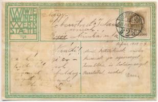 1939 Mode. Wiener Werkstätte No. 708. s: Fritzi Löw (gyűrődések / creases)