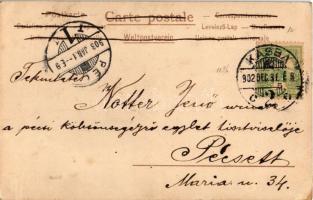 1902 Eau de Cologne. Les Parfums / Parfumes series; Art Nouveau postcard with lady. s: Raphael Kirch...