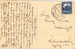 1932 Boldog húsvéti ünnepeket! / Easter greeting art postcard, Baroque love couple s: T. Corbella (E...