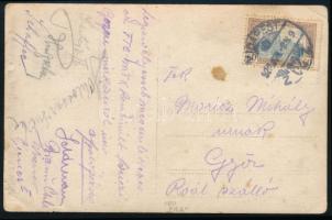 cca 1920 Bp., az FTC és az MTK kombinált csapatának játékosai által aláírt képeslap: Schlosser Imre, Schaffer Alfréd, Kertész Vilmos (Kertész II), Feldmann Gyula, Braun József ("Csibi") és mások (összesen 9 db aláírás)