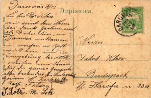 1909 Daruvár, Daruvar, Daruwar; Kupaliste, Anina Blatna Kupka, Livia-Heim / fürdő, iszapfürdő, Lívia...