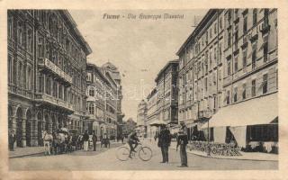 Fiume Giuseppe Mazzini street Grand Hotel Europa and Hotel LLoyd (EB)