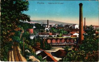 1914 Fiume, Rijeka; Fabbrica Oli Minerali / kőolaj gyár / oil factory (EK)
