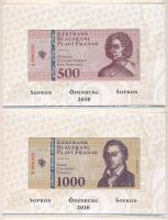 Sopron 2010. 500 Kékfrank + 1000 Kékfrank + 2000 Kékfrank + 5000 Kékfrank + 10.000 Kékfrank + 20.000...