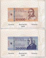 Sopron 2010. 500 Kékfrank + 1000 Kékfrank + 2000 Kékfrank + 5000 Kékfrank + 10.000 Kékfrank + 20.000...