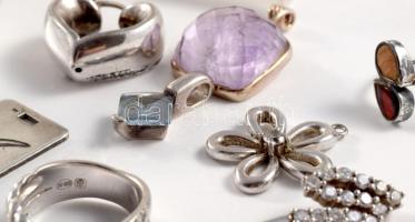 Vegyes ezüst (Ag) ékszer tétel, bruttó 53g