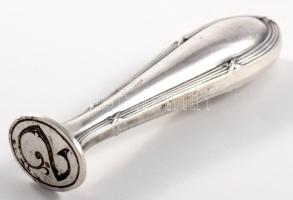 Ezüst (Ag) pecsételő, h:7cm, jelzés nélkül, nettó 7,7g