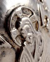 Ezüst (Ag) burkolatú ortodox tojás, m: 6 cm, jelzett, bruttó 104g