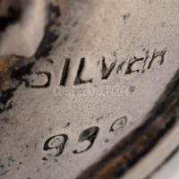 Ezüst (Ag) burkolatú ortodox tojás, m: 6 cm, jelzett, bruttó 104g