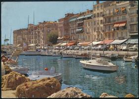 1971 Cannes, Sárosi László (1946- ) olimpiai bajnok vízilabdázó autográf aláírása hazaküldött képesl...