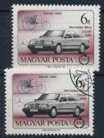 1986 Autó III. - 100 éves az autó 6Ft az ezüst embléma 4 mm-es elcsúszásával + támpéldány / Mi 3833 with shifted silver logo